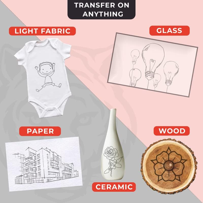 Raimarket 200 Sheets Black Carbon Paper for Tracing On Fabric | Carbon Paper for Tracing on Wood & Canvas, Tracing Paper for Drawing Sewing Patterns, 5 Stylus, A4 Size (9 X 13) Graphite Transfer Paper - Image 3